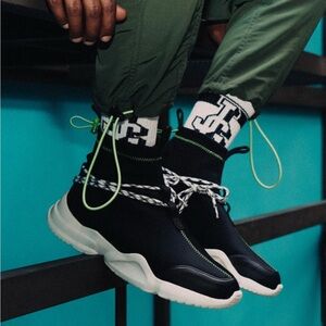 John Geiger 002 Black/Lime/White Size 12 Luxury Athletic Sneaker!